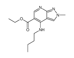 4-butylamino-2-methyl-2H-pyrazolo[3,4-b]pyridine-5-carboxylic acid ethyl ester结构式