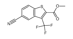 methyl 3-trifluoromethyl-5-cyano-benzo[b]thiophene-2-carboxylate结构式