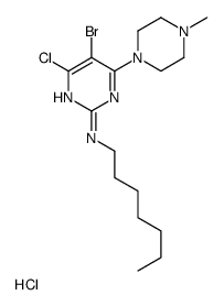 5-bromo-4-chloro-N-heptyl-6-(4-methylpiperazin-1-yl)pyrimidin-2-amine,hydrochloride Structure