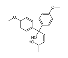 1,1-bis(4-methoxyphenyl)pent-2-ene-1,4-diol结构式