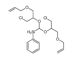 bis[(1-chloro-3-prop-2-enoxypropan-2-yl)oxy]methyl-phenylsilane结构式