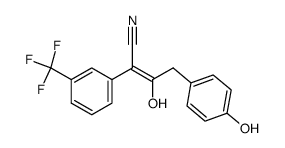 (E)-3-Hydroxy-4-(4-hydroxy-phenyl)-2-(3-trifluoromethyl-phenyl)-but-2-enenitrile结构式