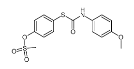 Methanesulfonic acid 4-(4-methoxy-phenylcarbamoylsulfanyl)-phenyl ester Structure