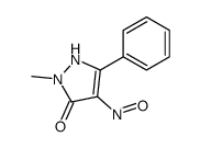 2-methyl-4-nitroso-5-phenyl-1H-pyrazol-3-one结构式