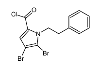 4,5-dibromo-1-(2-phenylethyl)pyrrole-2-carbonyl chloride Structure