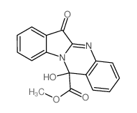 Indolo(2,1-b)quinazoline-12-carboxylic acid, 6,12-dihydro-12-hydroxy-6-oxo-, methyl ester Structure