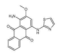 1-amino-2-methoxy-4-(1,3-thiazol-2-ylamino)anthracene-9,10-dione结构式