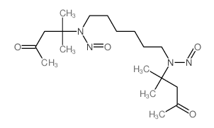 N-(2-methyl-4-oxo-pentan-2-yl)-N-[6-[(2-methyl-4-oxo-pentan-2-yl)-nitroso-amino]hexyl]nitrous amide结构式