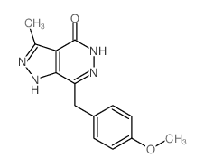 2-[(4-methoxyphenyl)methyl]-7-methyl-3,4,8,9-tetrazabicyclo[4.3.0]nona-2,6,9-trien-5-one结构式