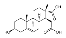 3β-hydroxy-16,17-secoandrost-5-ene-16,17-dioic acid结构式