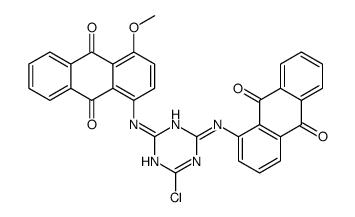 1,1'-[(6-Chloro-1,3,5-triazine-2,4-diyl)diimino]bis[4-methoxy-9,10-anthraquinone]结构式