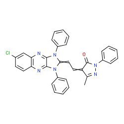 4-[(6-chloro-1,3-dihydro-1,3-diphenyl-2H-imidazo[4,5-b]quinoxalin-2-ylidene)ethylidene]-2,4-dihydro-5-methyl-2-phenyl-3H-pyrazol-3-one Structure