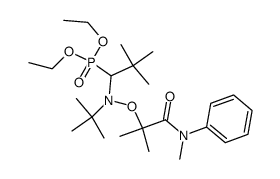 diethyl (1-(tert-butyl((2-methyl-1-(methyl(phenyl)amino)-1-oxopropan-2-yl)oxy)amino)-2,2-dimethylpropyl)phosphonate Structure