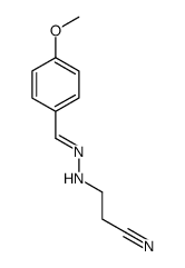 3-[(2Z)-2-[(4-methoxyphenyl)methylidene]hydrazinyl]propanenitrile Structure