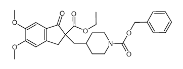 1-benzyloxycarbonyl-4-[(5,6-dimethoxy-2-ethoxycarbonylindan-1-on-2-yl)methyl]piperidine Structure