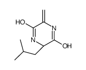 (6S)-3-methylidene-6-(2-methylpropyl)piperazine-2,5-dione Structure