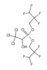 (2,2,2-trichloro-1-hydroxy-ethyl)-phosphonic acid bis-(2,2,3,3-tetrafluoro-propyl) ester Structure