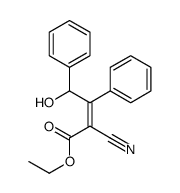 ethyl 2-cyano-4-hydroxy-3,4-diphenylbut-2-enoate Structure