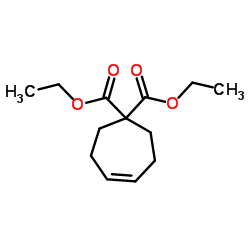 Diethyl 4-cycloheptene-1,1-dicarboxylate结构式