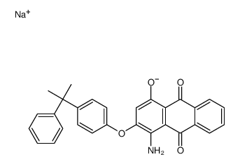 1-amino-4-hydroxy-2-[4-(1-methyl-1-phenylethyl)phenoxy]anthraquinone, monosulpho derivative, monosodium salt Structure