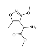 amino-(3-methoxy-5-methyl-isoxazol-4-yl)-acetic acid methyl ester结构式