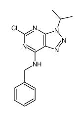 6-benzylamino-2-chloro-9-isopropyl-8-azapurine结构式
