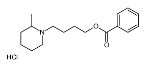 4-(2-methylpiperidin-1-ium-1-yl)butyl benzoate,chloride Structure