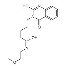 5-(2,4-dioxo-1H-quinazolin-3-yl)-N-(2-methoxyethyl)pentanamide Structure