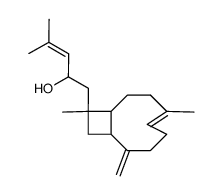 6,10-Dimethyl-2-methylene-α-(2-methyl-1-propenyl)bicyclo[7.2.0]undec-5-ene-10-ethanol结构式