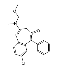 7-Chloro-2-(N-methoxymethyl-N-methylamino)-5-phenyl-3H-1,4-benzodiazepine 4-oxide结构式
