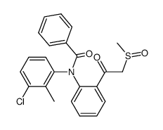 2'-[N-(2-methyl-3-chlorophenyl)-N-benzoyl-amino]-2-(methylsulphinyl)-acetophenone结构式