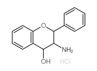 2H-1-Benzopyran-4-ol,3-amino-3,4-dihydro-2-phenyl-, hydrochloride (1:1) structure