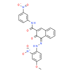 3-hydroxy-4-[(4-methoxy-2-nitrophenyl)azo]-N-(3-nitrophenyl)naphthalene-2-carboxamide结构式