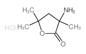 3-amino-3,5,5-trimethyl-oxolan-2-one结构式