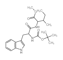 L-Isoleucine,N-[(1,1-dimethylethoxy)carbonyl]-L-tryptophyl-, methyl ester结构式