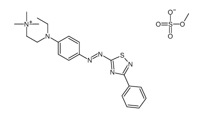 [2-[ethyl[4-[(3-phenyl-1,2,4-thiadiazol-5-yl)azo]phenyl]amino]ethyl]trimethylammonium methyl sulphate structure
