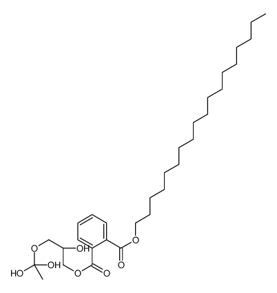 2-O-[(2R)-3-(1,1-dihydroxyethoxy)-2-hydroxypropyl] 1-O-octadecyl benzene-1,2-dicarboxylate结构式