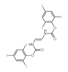 Carbamic acid, 1, 2-ethenediylbis-, bis (2,4,6-triiodophenyl) ester Structure