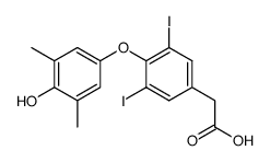 4-(4-Hydroxy-3,5-dimethyl-phenoxy)-3,5-diiod-phenylessigsaeure结构式