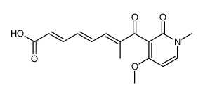 (2E,4E,6E)-8-[4-methoxy-1,2-dihydro-1-methyl-2-oxo-3-pyridinyl]-7-methyl-8-oxo-2,4,6-octatrienoic acid结构式