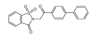 2-(2-([1,1'-biphenyl]-4-yl)-2-oxoethyl)benzo[d]isothiazol-3(2H)-one 1,1-dioxide结构式