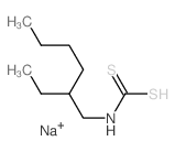 Carbamodithioic acid,(2-ethylhexyl)-, monosodium salt (9CI) Structure