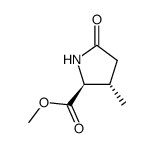 methyl trans-3-methyl-5-oxo-2-pyrrolidinecarboxylate结构式