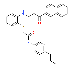 N-(4-BUTYLPHENYL)-2-[(2-([3-(2-NAPHTHYL)-3-OXOPROPYL]AMINO)PHENYL)SULFANYL]ACETAMIDE Structure