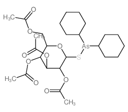 [3,5-diacetyloxy-2-(acetyloxymethyl)-6-dicyclohexylarsanylsulfanyl-oxan-4-yl] acetate Structure