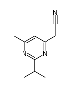 4-Pyrimidineacetonitrile,6-methyl-2-(1-methylethyl)-(9CI) structure