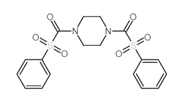Piperazine,1,4-bis[(phenylsulfonyl)carbonyl]-结构式