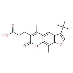 3-(3-tert-Butyl-5,9-dimethyl-7-oxo-7H-furo[3,2-g]-chromen-6-yl)propanoic acid Structure