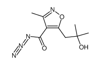 5-(2-hydroxy-2-methylpropyl)-3-methylisoxazole-4-carbonyl azide Structure