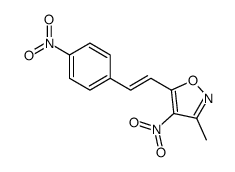 3-methyl-4-nitro-5-[2-(4-nitrophenyl)ethenyl]-1,2-oxazole结构式